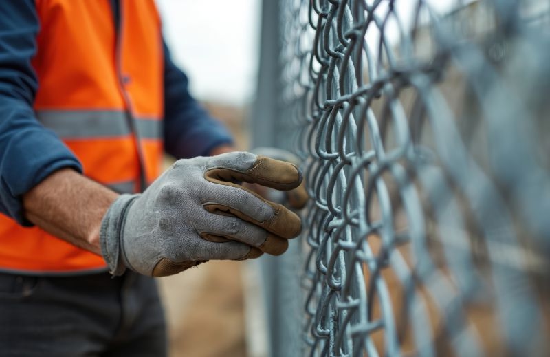 Brown Chain Link Fence Repair